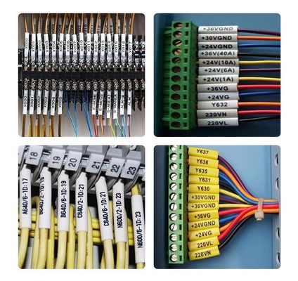 0.2mm-0.5mm παχιά ηλεκτρικά καλώδια εξαρτήματα ταυτοποίηση σωλήνα θερμότητα συρρικνωτής ταυτοποίηση μανίκι